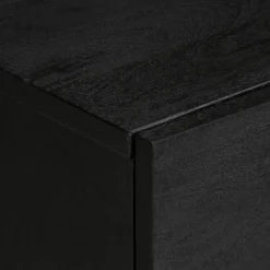 Mueble de TV Lirio 2 armarios + 2 compartimentos negro 46x105x33 cm