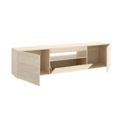 Mueble de TV Malmo 2 puertas con puerta abatible y compartimento natural 47,7x200x41,5 cm