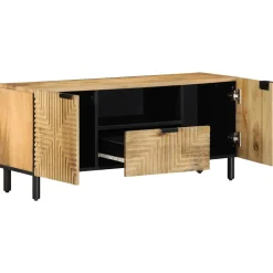 Mueble de TV Mica 2 armarios + 1 cajón natural 46x105x33 cm