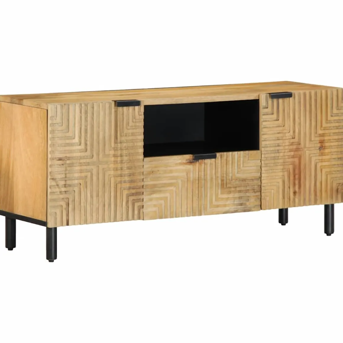 Mueble de TV Mica 2 armarios + 1 cajón natural 46x105x33 cm