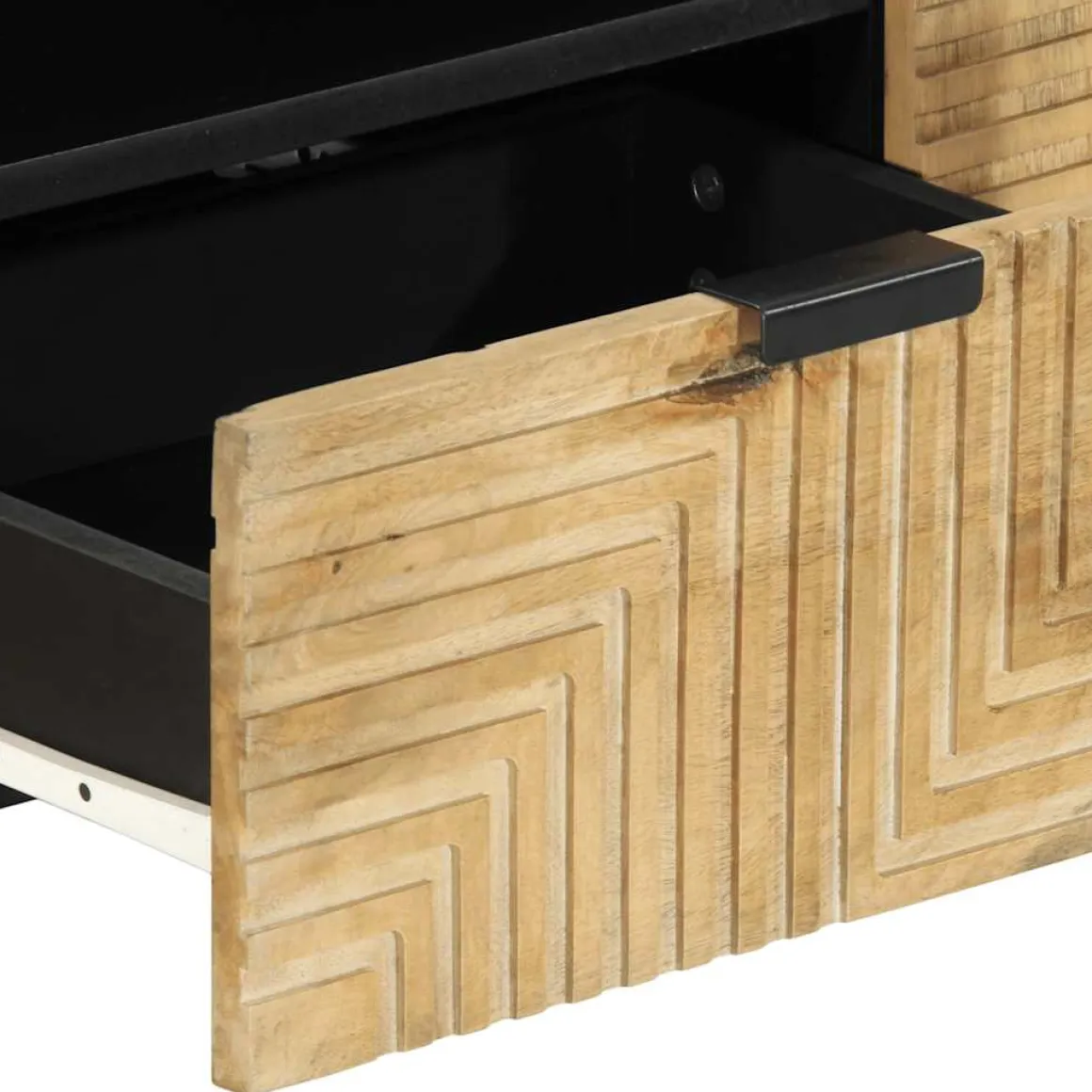 Mueble de TV Mica 2 armarios + 1 cajón natural 46x105x33 cm