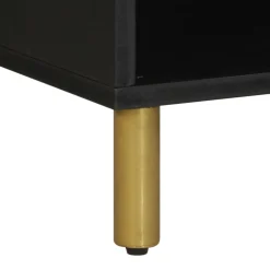 Mueble de TV Micra 2 compartimentos + armario negro 46x80x33 cm