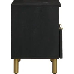 Mueble de TV Milano 2 compartimentos + 2 cajones negro 46x70x33 cm