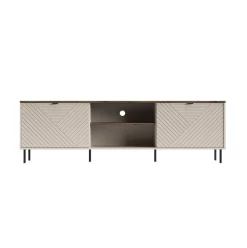 Mueble de TV Mirage 2 puertas con 2 compartimentos beige/roble 55x183x40 cm