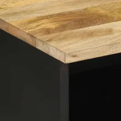 Mueble de TV Naskar 2 compartimentos + 2 cajones negro/natural 46x70x33,5 cm
