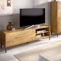 Mueble de TV Ness puerta abatible y 2 compartimentos 47x155x43 cm