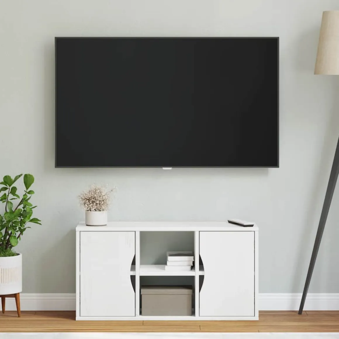 Mueble de TV Odda 2 armarios + 2 compartimentos 40x79x24 cm