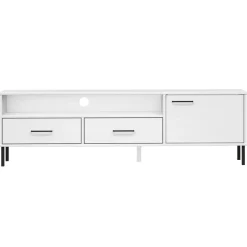 Mueble de TV Oslo 2 cajones + armario + compartimento madera de pino 46,5x158x40 cm
