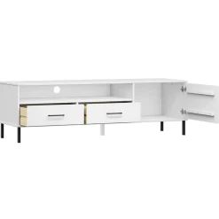 Mueble de TV Oslo 2 cajones + armario + compartimento madera de pino 46,5x158x40 cm