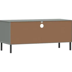 Mueble de TV Oslo 2 cajones + compartimento madera de pino 46,5x106x40 cm