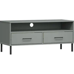 Mueble de TV Oslo 2 cajones + compartimento madera de pino 46,5x106x40 cm