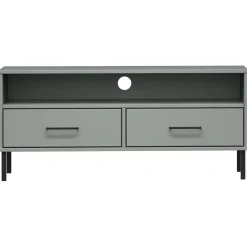 Mueble de TV Oslo 2 cajones + compartimento madera de pino 46,5x106x40 cm
