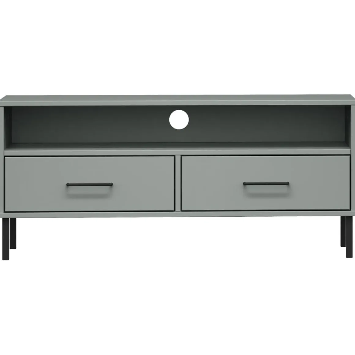 Mueble de TV Oslo 2 cajones + compartimento madera de pino 46,5x106x40 cm
