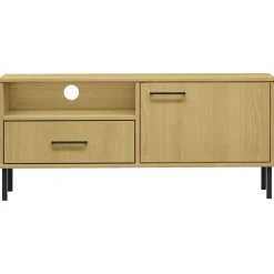 Mueble de TV Oslo cajón + compartimento + armario madera de pino 46,5x106x40 cm