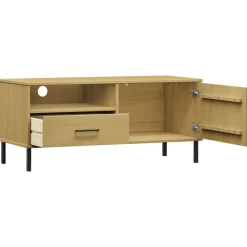 Mueble de TV Oslo cajón + compartimento + armario madera de pino 46,5x106x40 cm