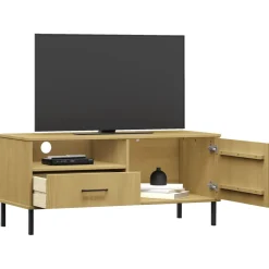 Mueble de TV Oslo cajón + compartimento + armario madera de pino 46,5x106x40 cm