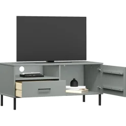 Mueble de TV Oslo cajón + compartimento + armario madera de pino 46,5x106x40 cm