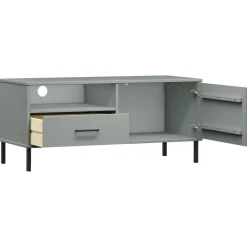 Mueble de TV Oslo cajón + compartimento + armario madera de pino 46,5x106x40 cm