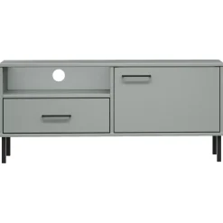 Mueble de TV Oslo cajón + compartimento + armario madera de pino 46,5x106x40 cm