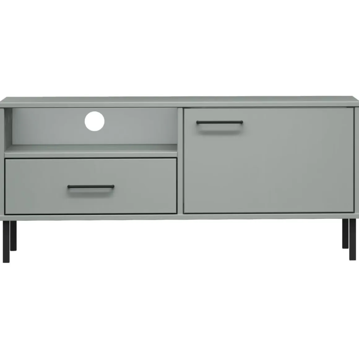Mueble de TV Oslo cajón + compartimento + armario madera de pino 46,5x106x40 cm