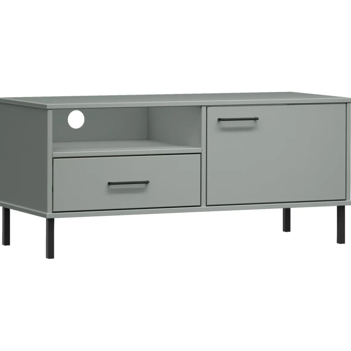 Mueble de TV Oslo cajón + compartimento + armario madera de pino 46,5x106x40 cm