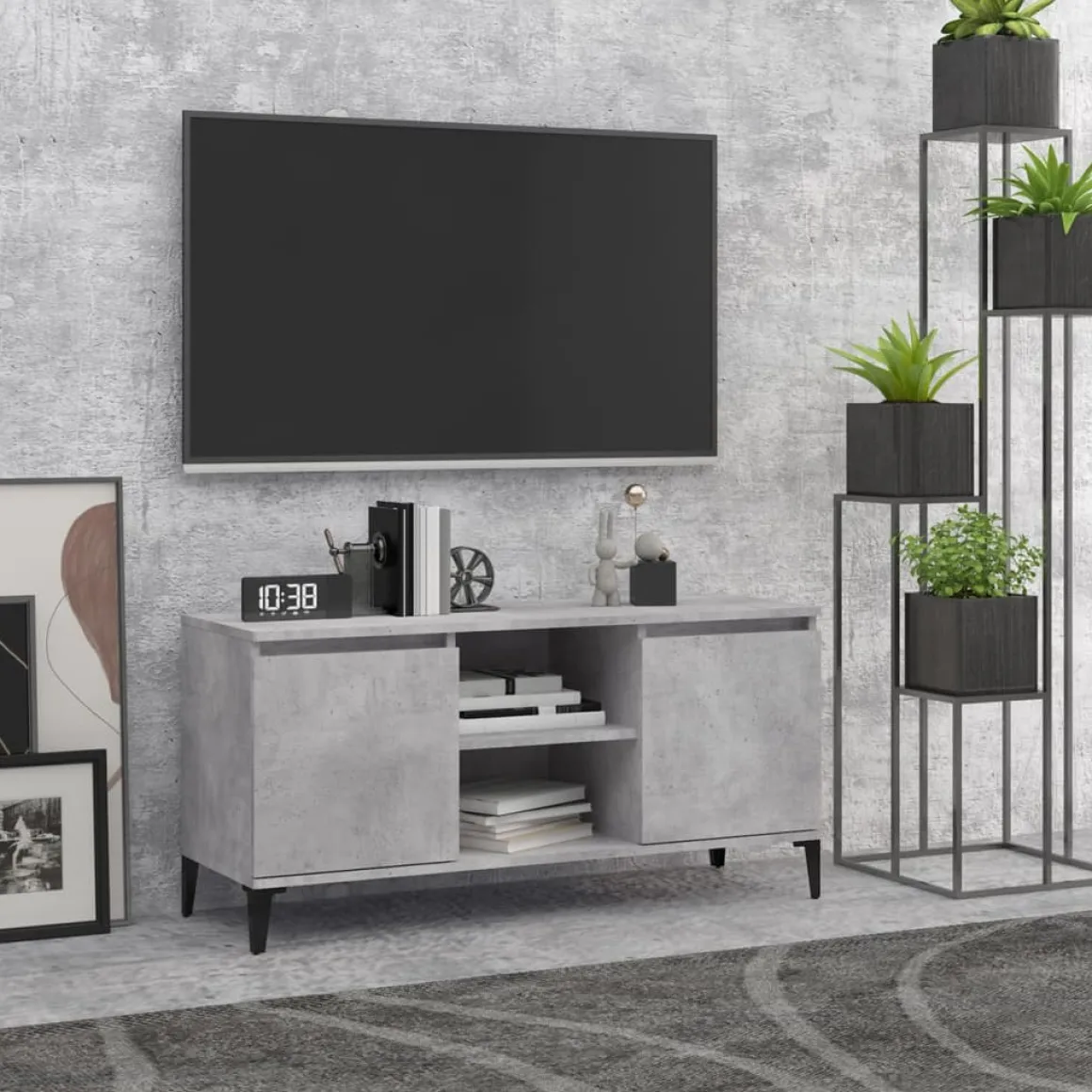 Mueble de TV Rif 2 puertas + 2 compartimentos 50x103,5x35 cm