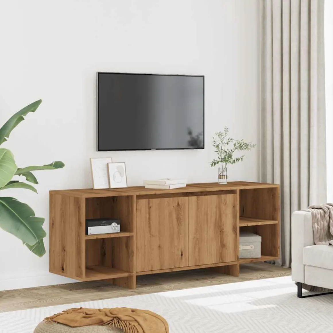 Mueble de TV Roma 4 compartimentos + 1 armario 50x130x35 cm