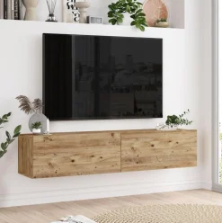 Mueble de TV Shimi 2 puertas abatibles natural 29x180x31 cm