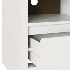 Mueble de TV Singapur 2 cajones + 2 compartimentos blanco 55x99x43 cm