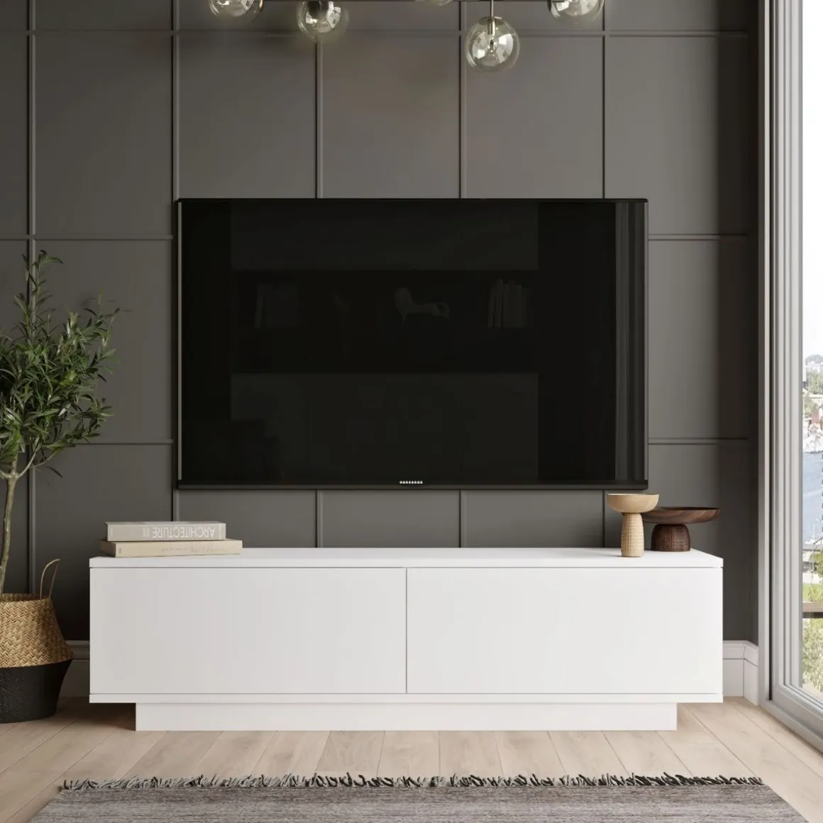 Mueble de TV Sorata 2 puertas abatibles 38,2x140x35,5 cm