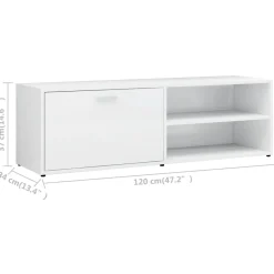 Mueble de TV Timbal 2 compartimentos + puerta abatible 37x120x34 cm