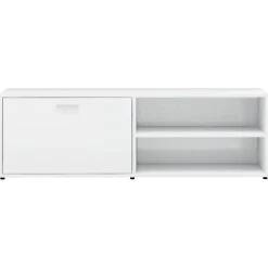 Mueble de TV Timbal 2 compartimentos + puerta abatible 37x120x34 cm