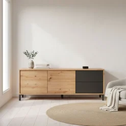 Mueble de TV Urban Plus 2 armarios + 2 cajones 47x130x41 cm