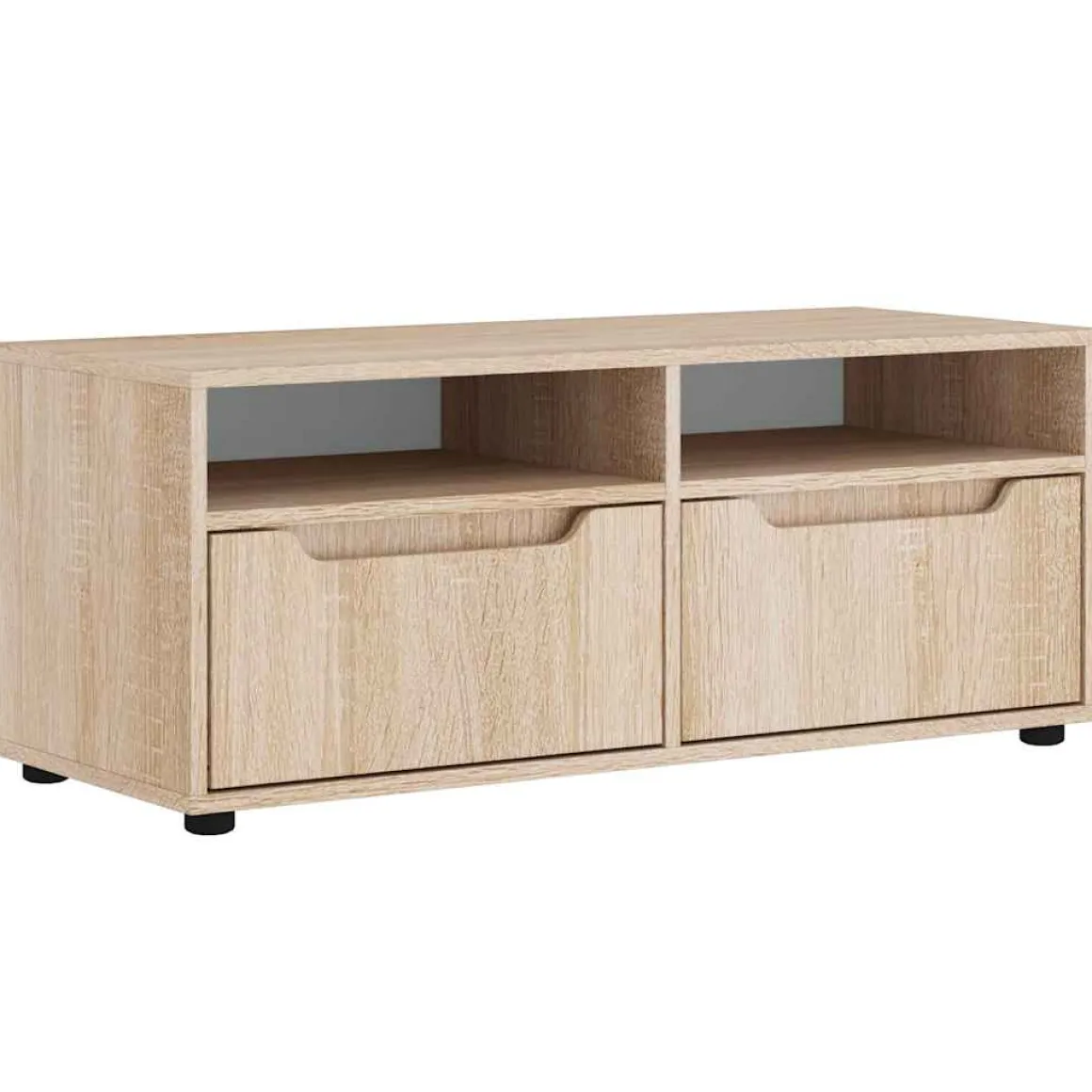 Mueble de TV Visnes 2 cajones + 2 compartimentos 38x100x40 cm