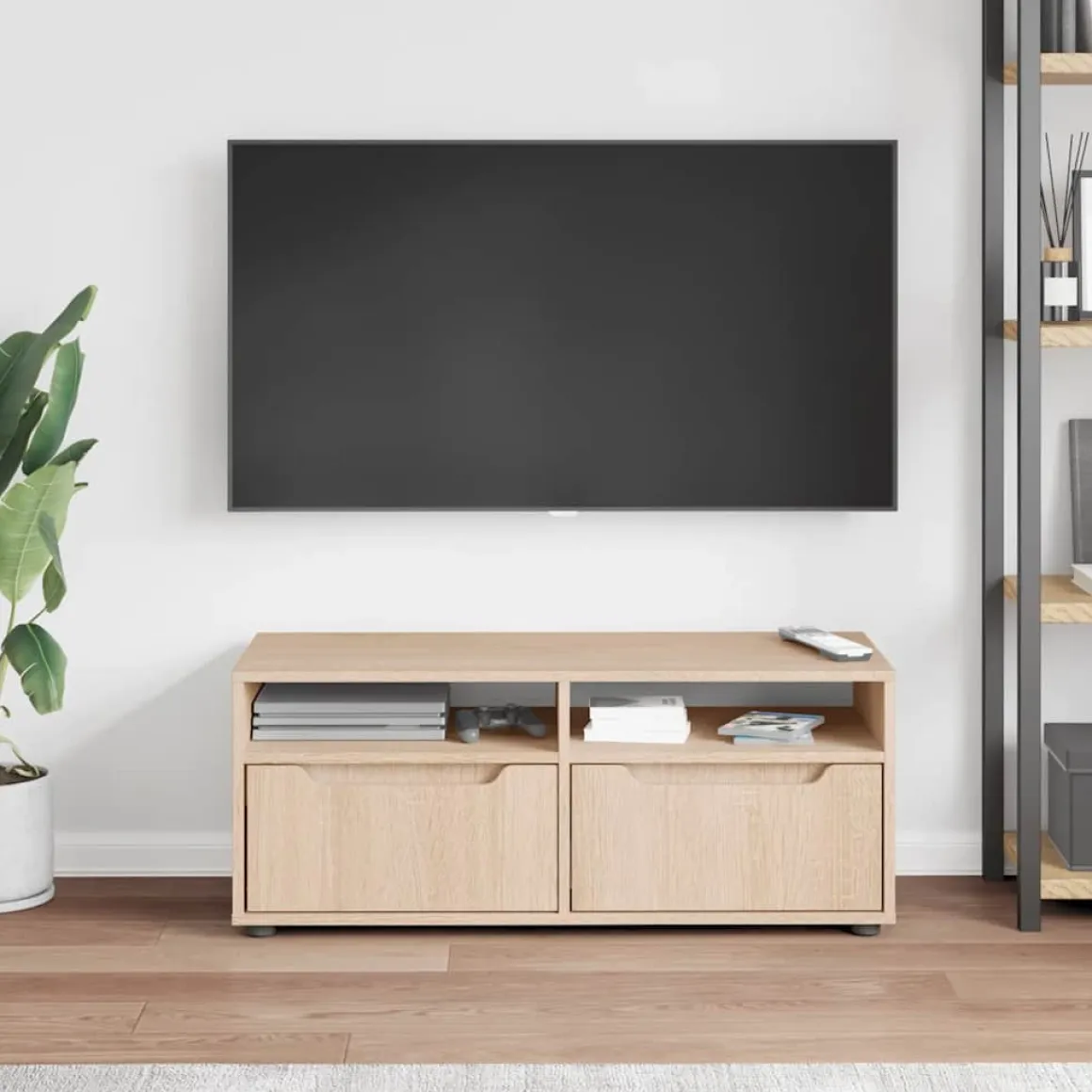 Mueble de TV Visnes 2 cajones + 2 compartimentos 38x100x40 cm
