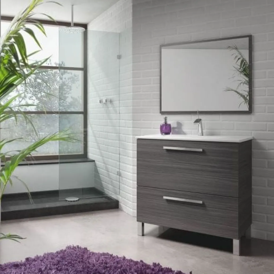 Mueble lavabo Urban 2 puertas+1 espejo