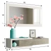 Mueble recibidor Enzo con espejo blanco artik/Alaska
