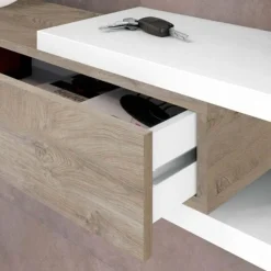 Mueble recibidor Enzo con espejo blanco artik/Alaska