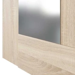 Mueble recibidor Oxys con espejo roble Canadian/grafito 92 cm
