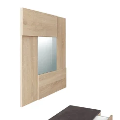 Mueble recibidor Oxys con espejo roble Canadian/grafito 92 cm