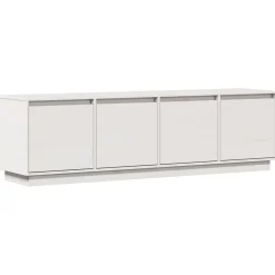 Mueble TV Atenas 4 puertas blanco 45x156x37 cm