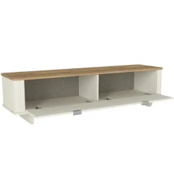 Mueble TV Bohema 2 puertas blanco/natural 46,6x180x47 cm