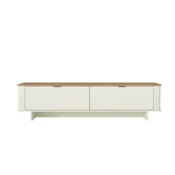 Mueble TV Bohema 2 puertas blanco/natural 46,6x180x47 cm