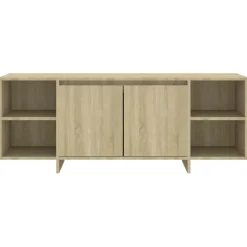 Mueble TV Dahl 2 puertas + 4 compartimentos roble 40x130x35 cm