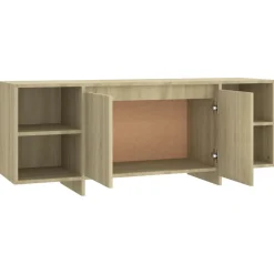 Mueble TV Dahl 2 puertas + 4 compartimentos roble 40x130x35 cm