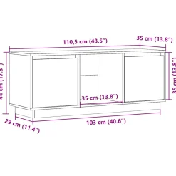 Mueble TV Gredos 2 puertas + 1 compartimento abierto 44x103x29 cm