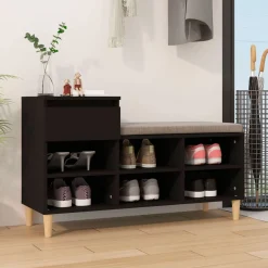 Mueble zapatero 1 cajón 6 compartimentos 60x102x36 cm