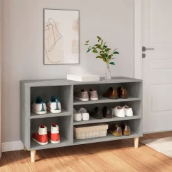 Mueble zapatero 5 compartimentos madera 60x102x36 cm
