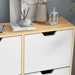 Mueble zapatero con 4 cajones abatibles y estantes ajus homcom