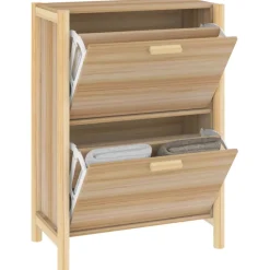 Mueble Zapatero África 2 puertas natural 80x57,5x33 cm